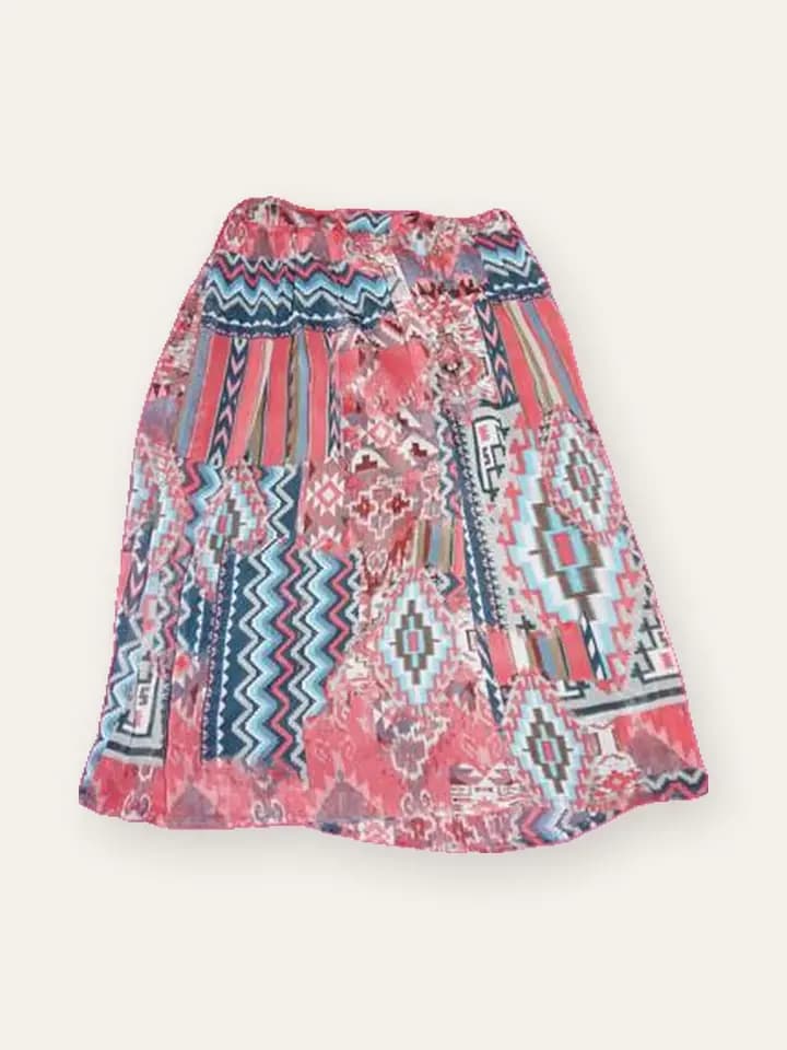 Aztec Print Flared Skirt