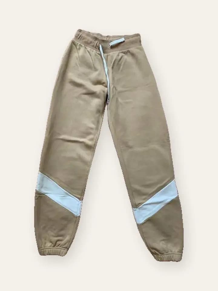Beige Panel Joggers