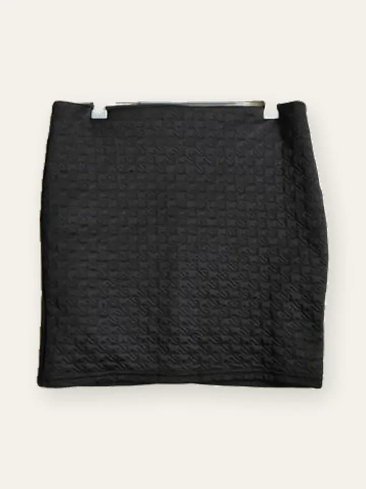 Black Quilted Pencil Skirt