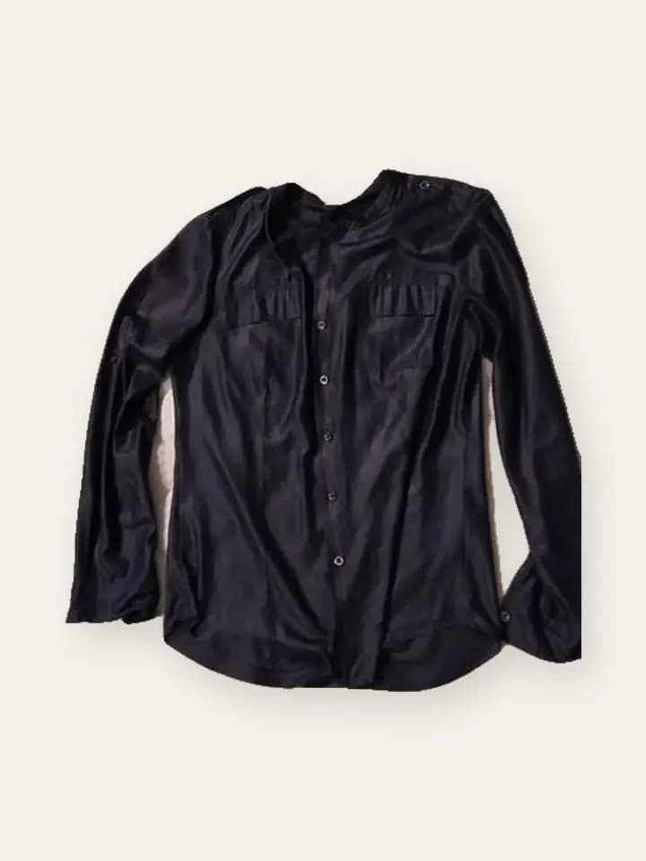Black Satin Shirt