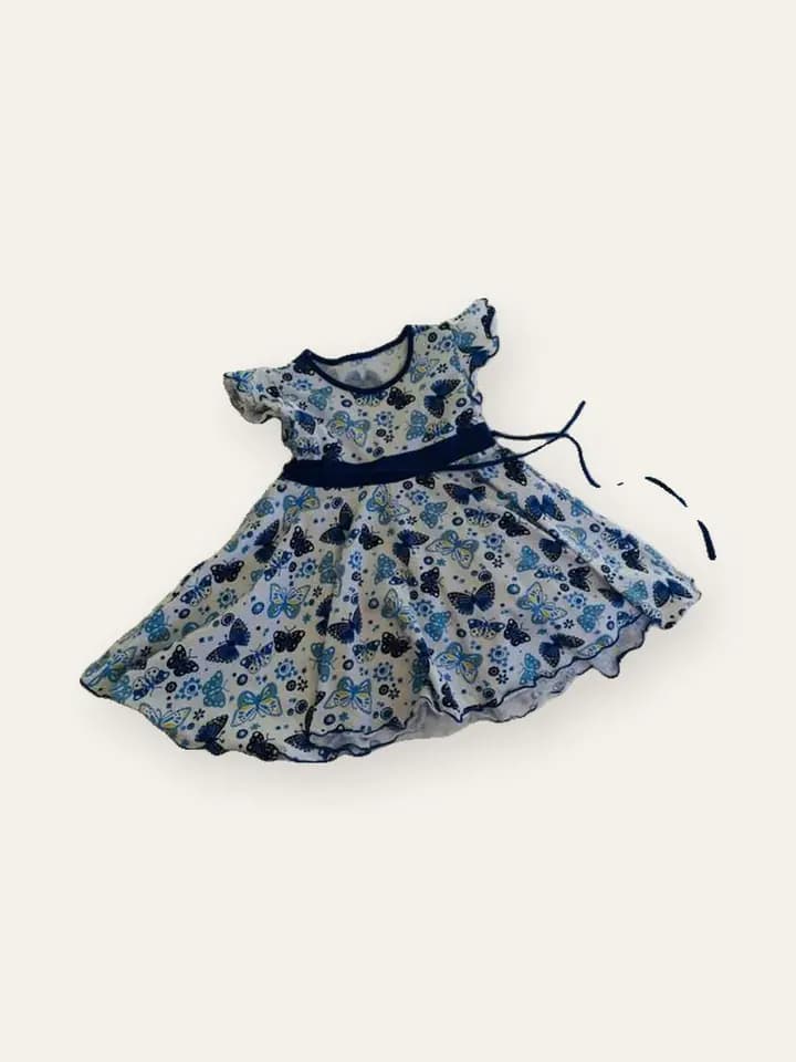 Blue Floral Party Frock