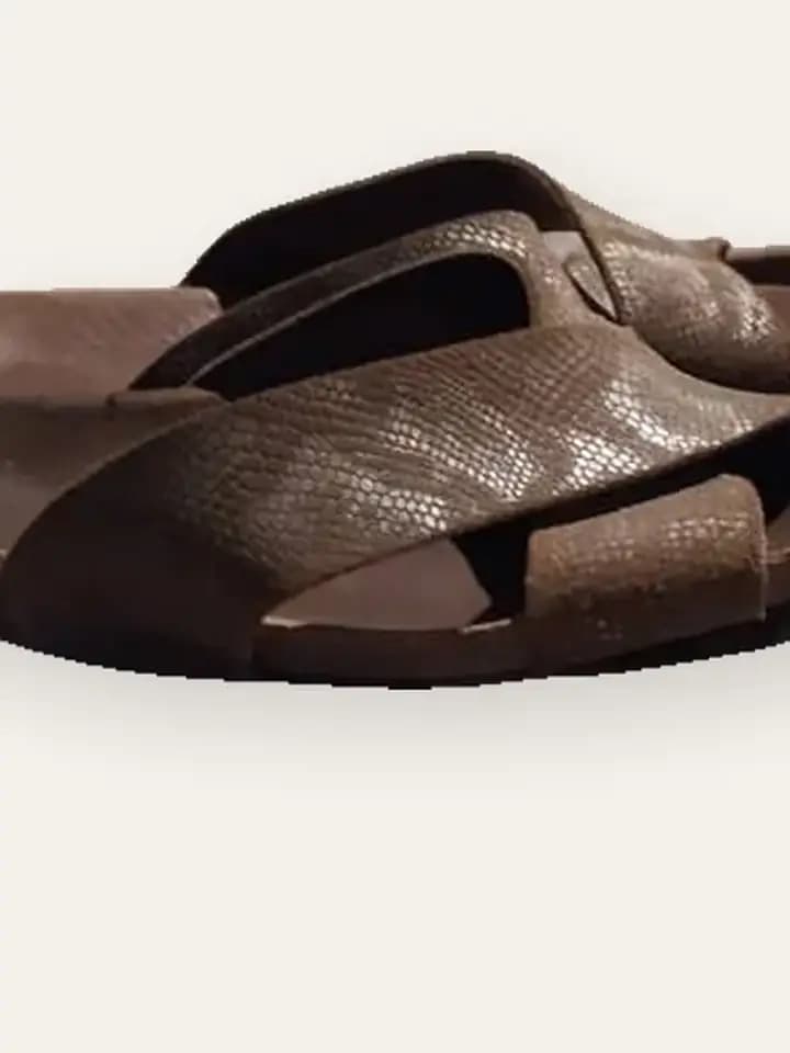 Brown Leather Cross Sandals, photo 2