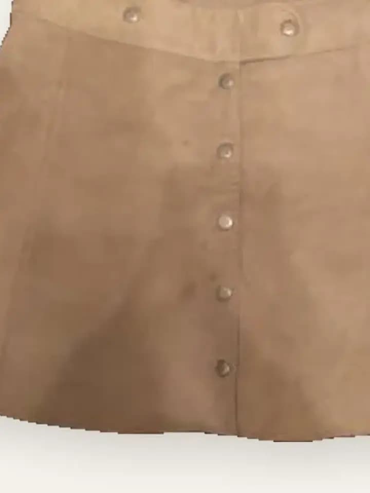 Camel Suede Button Skirt, photo 2
