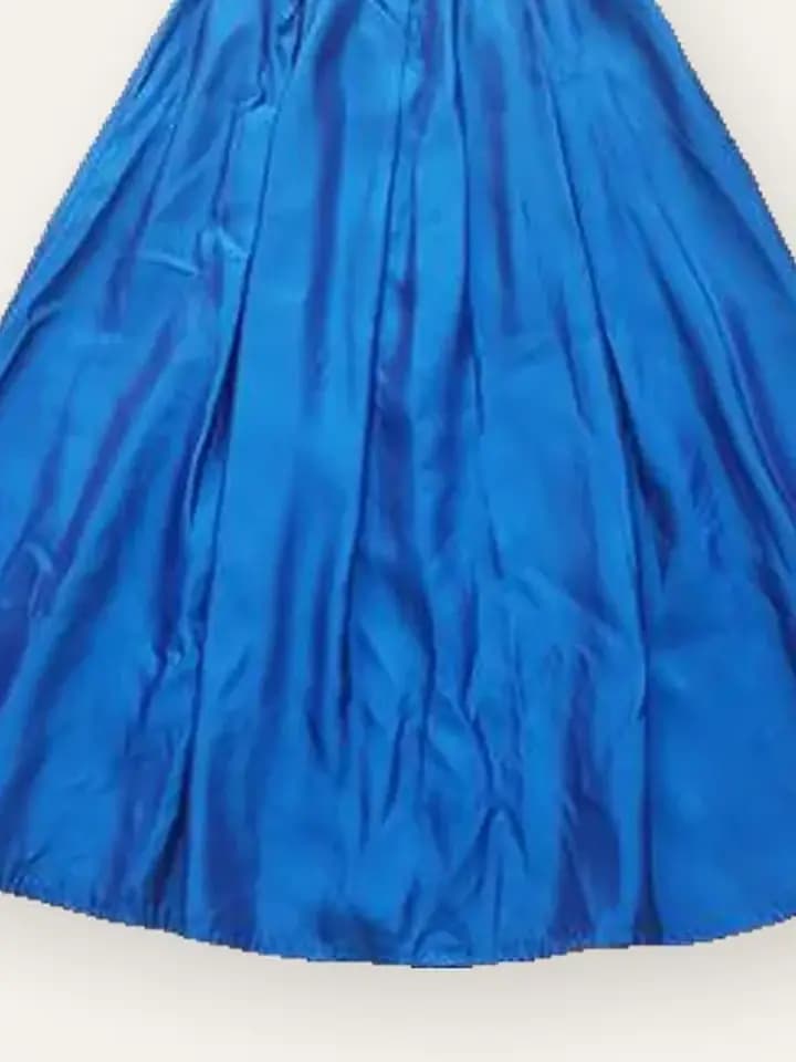 Cobalt Satin Midi Skirt, photo 2
