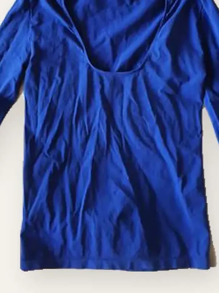 Cobalt Scoop-Neck Jersey Top, photo 2