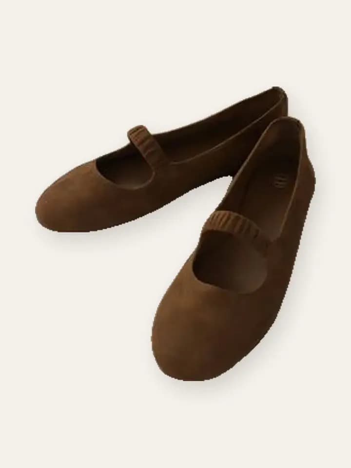 Coffee Suede Mary Janes