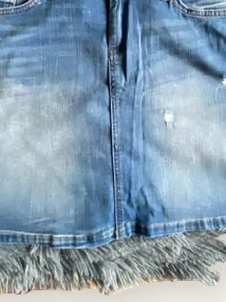 Frayed Denim Mini Skirt, photo 2