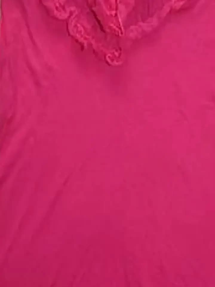 Fuchsia Ruffle-Neck Top, photo 2
