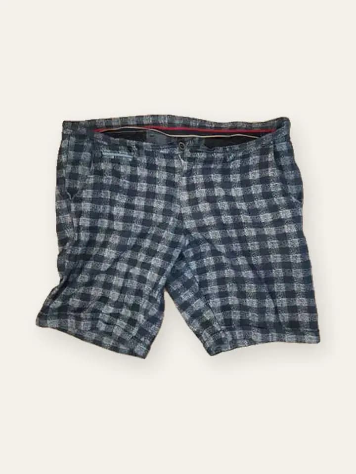 Grey Check Shorts