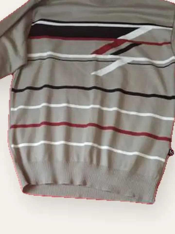 Grey Chest-Stripe Sweater, photo 2