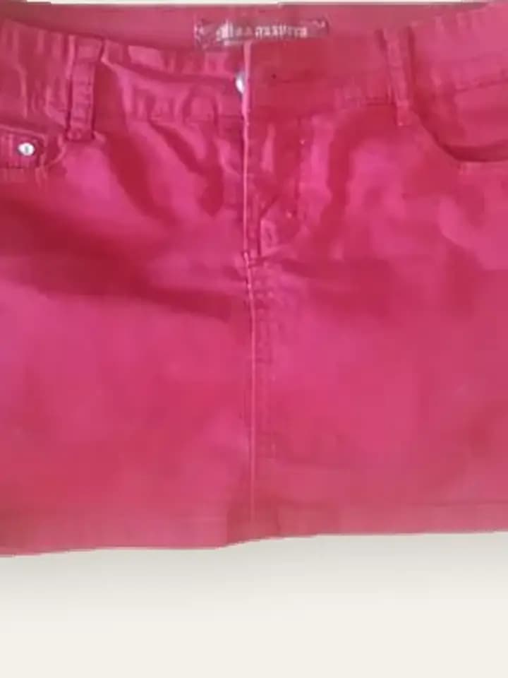 Hot Pink Denim Mini Skirt, photo 2