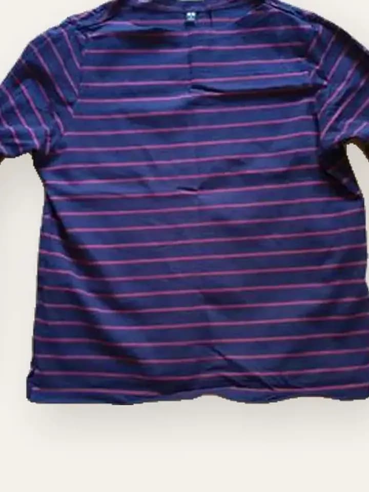 Indigo Stripe Boat-Neck Top, photo 2