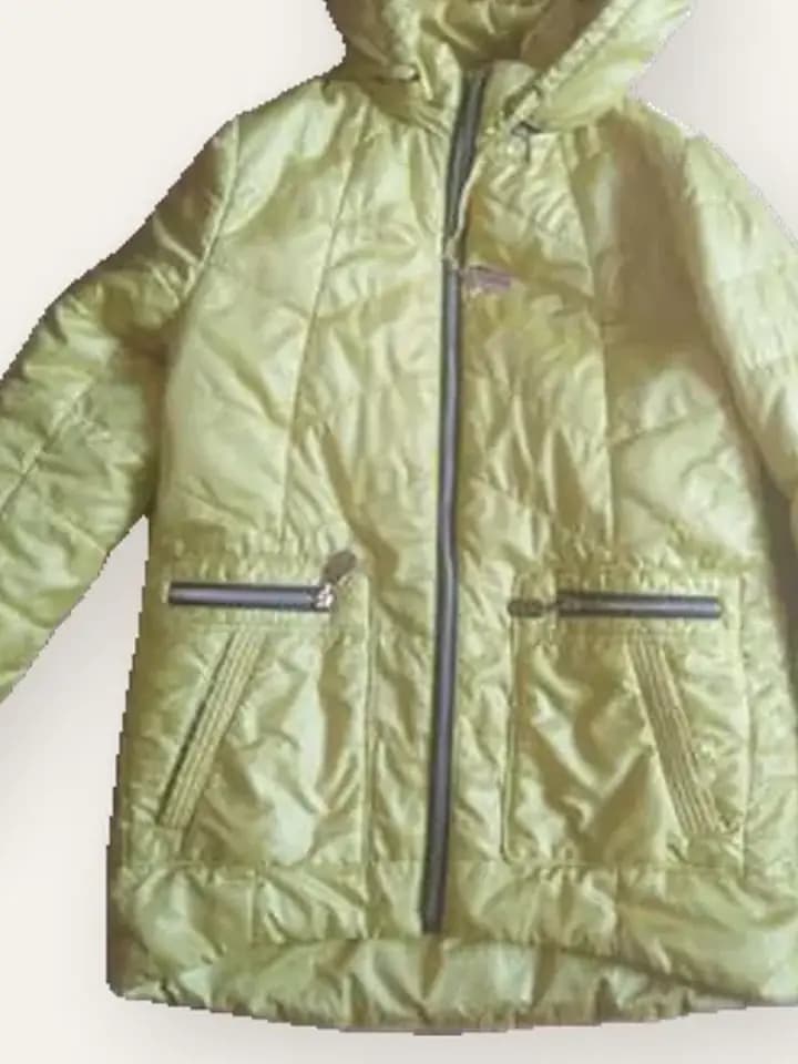 Lime Quilted Hooded Jacket, photo 2
