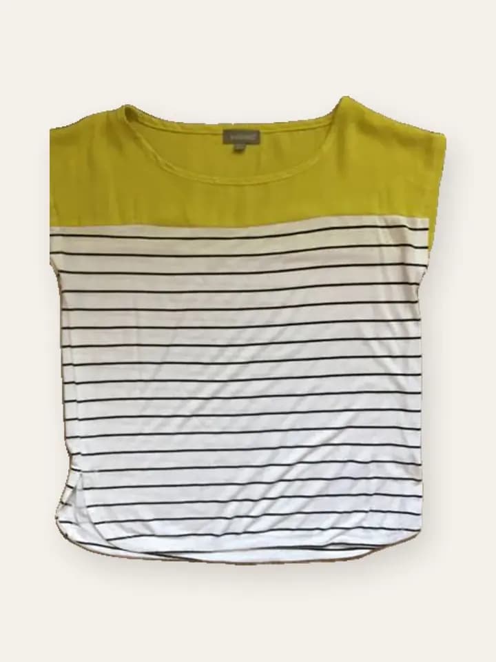 Lime Yoke Stripe Tee