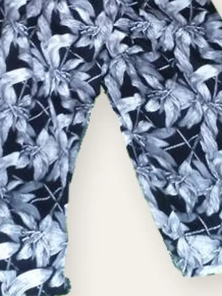 Monochrome Leaf Print Culottes, photo 2