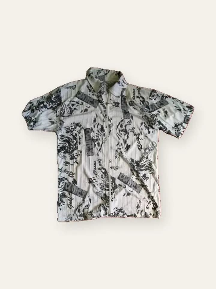 Monochrome Tropical Resort Shirt