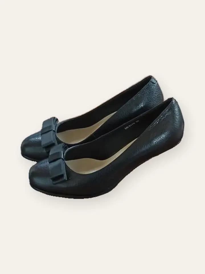 Navy Bow Ballet Flats