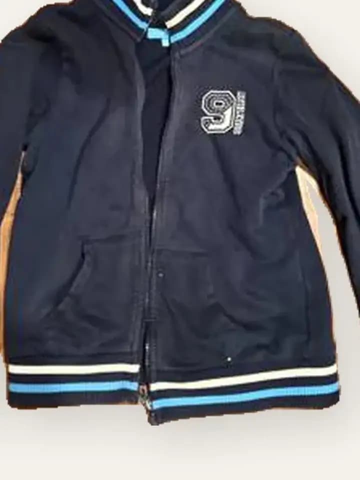 Navy Varsity Zip Jacket, photo 2