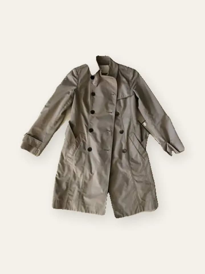 Olive Double-Breasted Trench