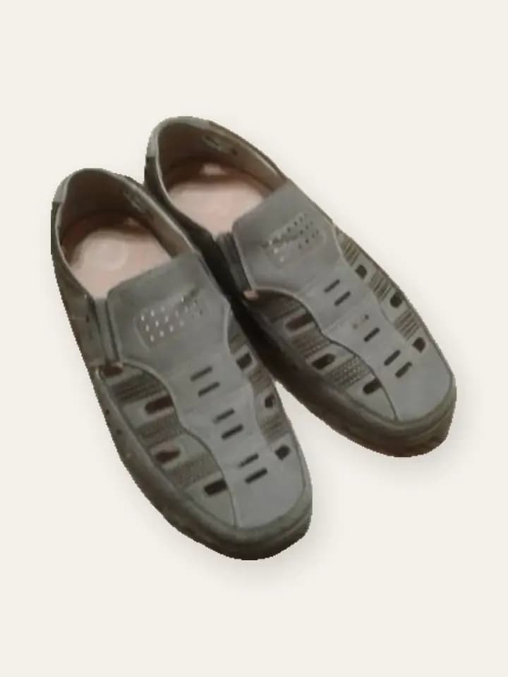 Olive Perforated Loafers