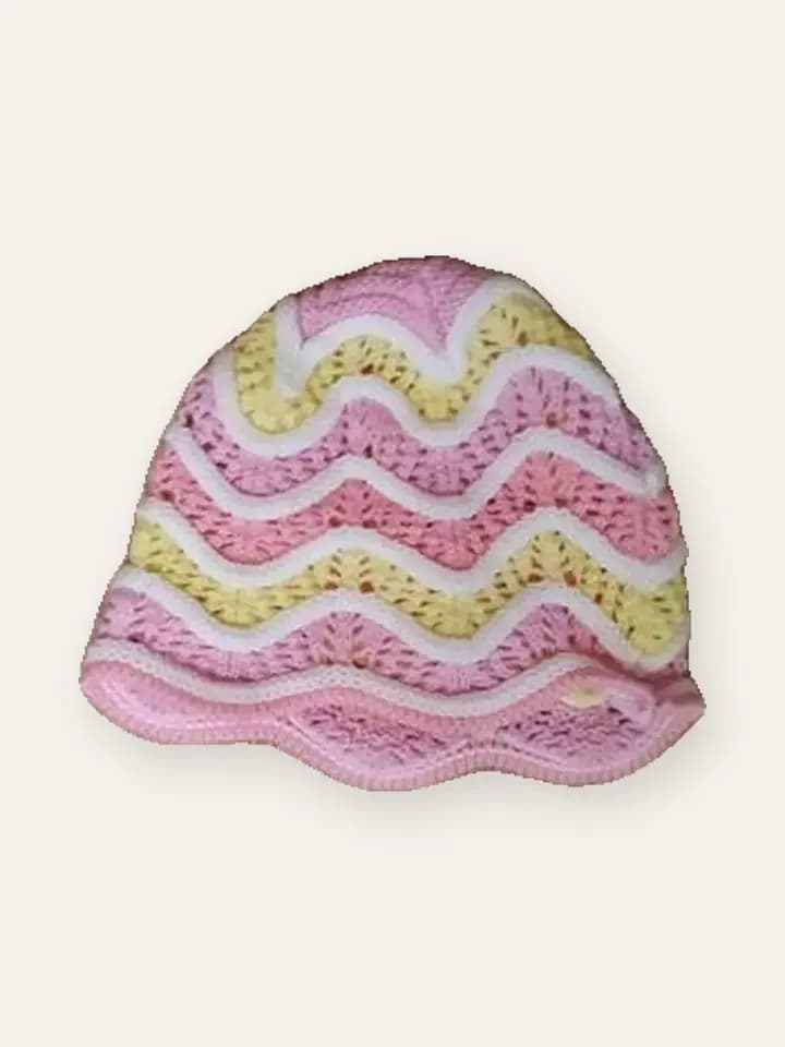 Pastel Wave Knit Beanie