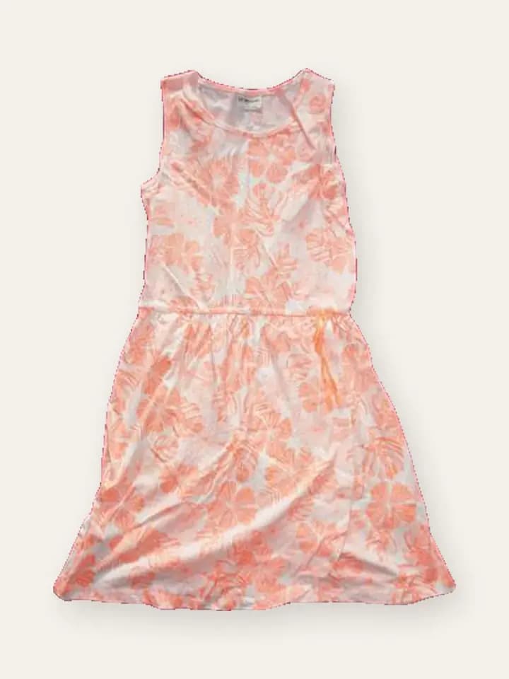 Peach Floral Lace Dress