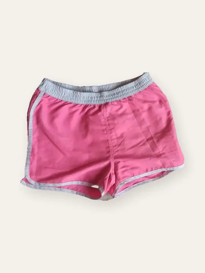 Pink Contrast Running Shorts