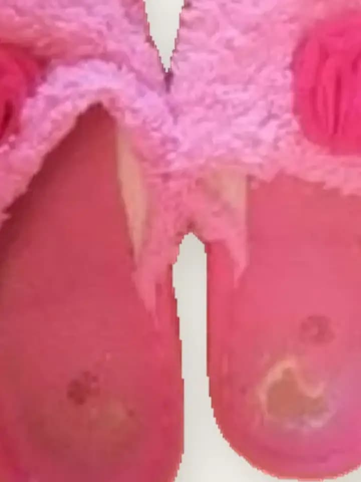 Pink Fluffy Home Slippers, photo 2