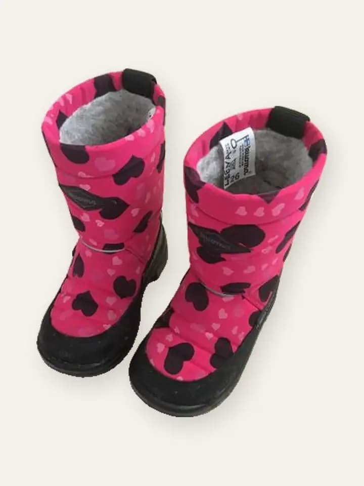 Pink Polka Snow Boots