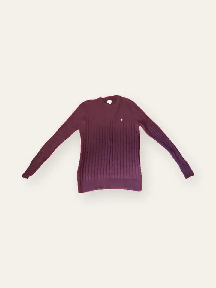 Plum Ribbed Knit Top
