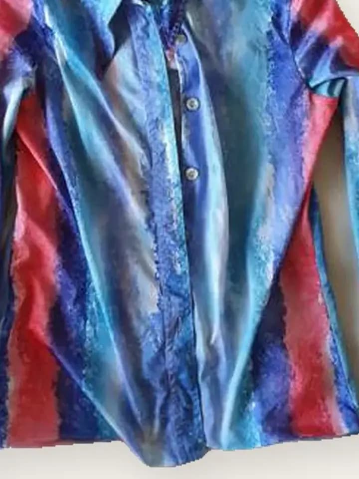 Rainbow Stripe Satin Shirt, photo 2