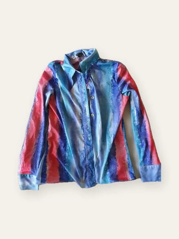 Rainbow Stripe Satin Shirt
