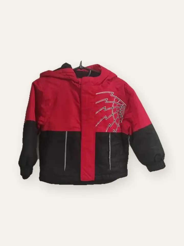 Red and Black Colourblock Jacket