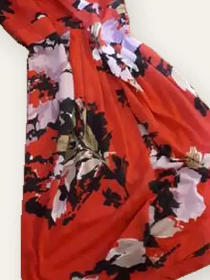 Red Floral Wrap Dress, photo 2