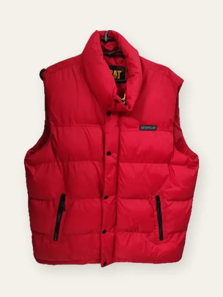 Red Quilted Puffer Gilet