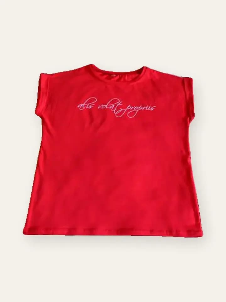 Red Script Tee