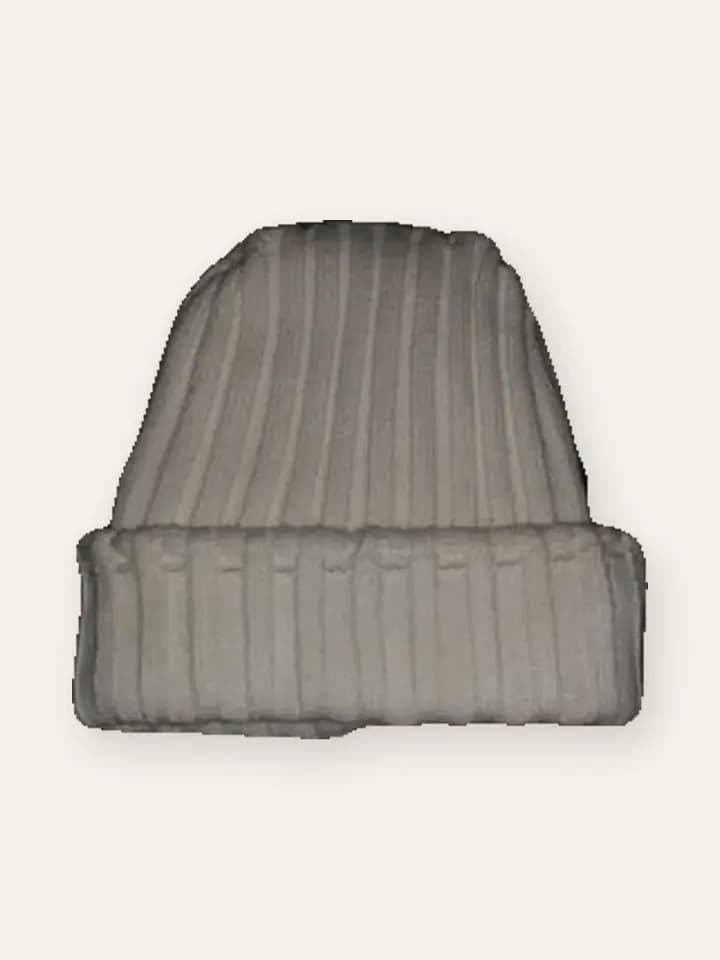 Stone Grey Cuffed Beanie