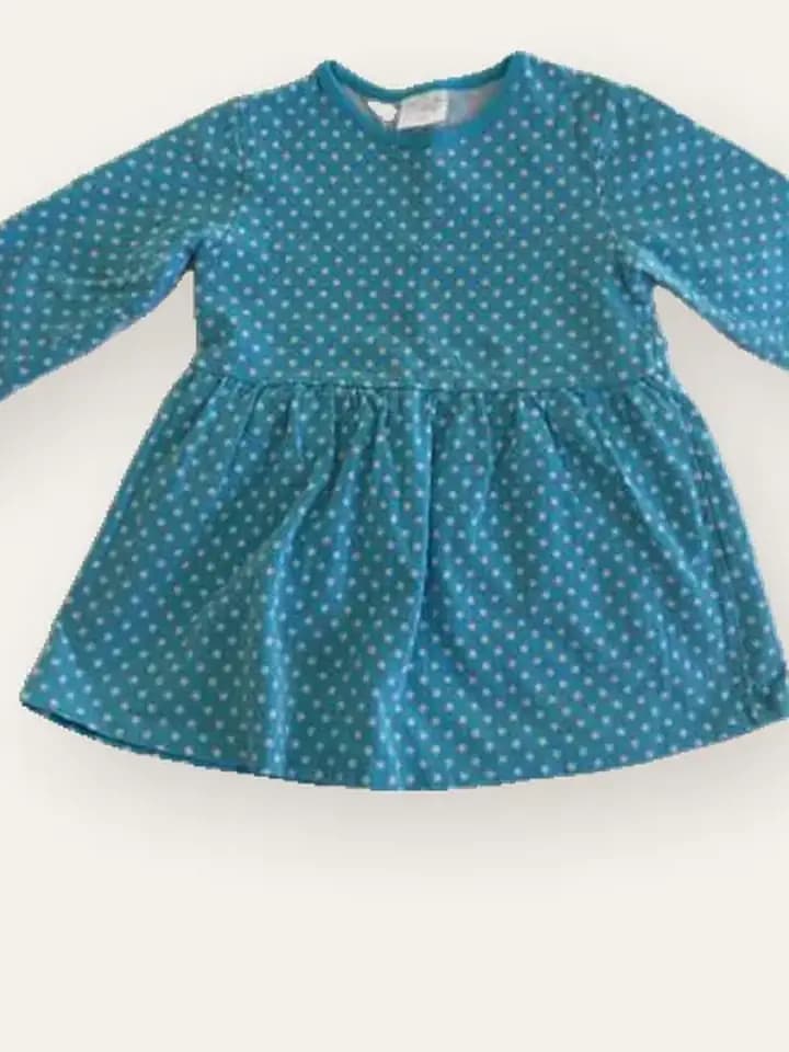 Teal Dot Peplum Top, photo 2