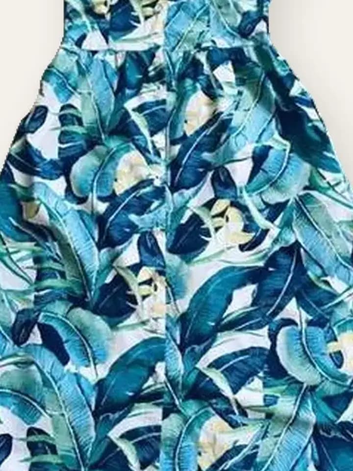 Tropical Leaf Print Midi Dress, photo 2