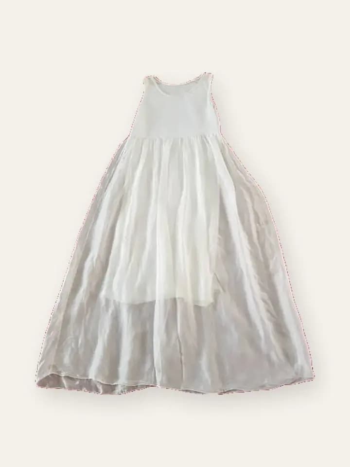 White Chiffon Maxi Dress
