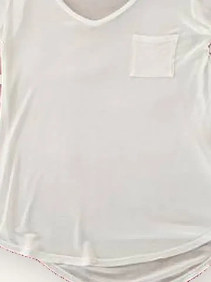 White V-Neck Pocket Tee, photo 2