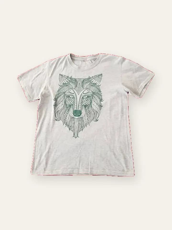 Wolf Line-Art Graphic Tee